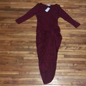 Vanity Room 3/4 Length Sleeve Knot Dress